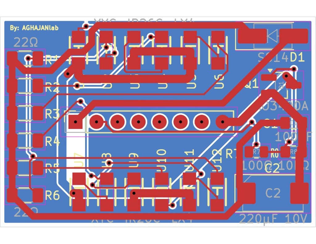 KiCad PCB layout for the Flipper Zero infrared blaster